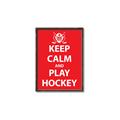 Picture of Keep Calm Play Hockey Red _GroupedProduct_Rectangle_Portrait_Mini_ _GroupedProduct_Rectangle_Portrait_Canvas_Framed_