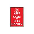 Picture of Keep Calm Play Hockey Red _GroupedProduct_Rectangle_Portrait_Mini_ _GroupedProduct_Rectangle_Portrait_Canvas_Framed_