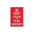 Picture of Keep Calm Play Hockey Red _GroupedProduct_Rectangle_Portrait_Mini_ _GroupedProduct_Rectangle_Portrait_Canvas_Framed_