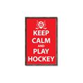 Picture of Keep Calm Play Hockey Red _GroupedProduct_Rectangle_Portrait_Mini_ _GroupedProduct_Rectangle_Portrait_Canvas_Framed_