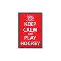 Picture of Keep Calm Play Hockey Red _GroupedProduct_Rectangle_Portrait_Mini_ _GroupedProduct_Rectangle_Portrait_Canvas_Framed_