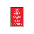 Picture of Keep Calm Play Hockey Red _GroupedProduct_Rectangle_Portrait_Mini_ _GroupedProduct_Rectangle_Portrait_Canvas_Framed_