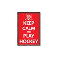 Picture of Keep Calm Play Hockey Red _GroupedProduct_Rectangle_Portrait_Mini_ _GroupedProduct_Rectangle_Portrait_Canvas_Framed_