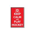 Picture of Keep Calm Play Hockey Red _GroupedProduct_Rectangle_Portrait_Mini_ _GroupedProduct_Rectangle_Portrait_Canvas_Framed_