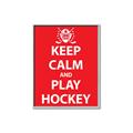 Picture of Keep Calm Play Hockey Red _GroupedProduct_Rectangle_Portrait_Mini_ _GroupedProduct_Rectangle_Portrait_Canvas_Framed_