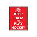 Picture of Keep Calm Play Hockey Red _GroupedProduct_Rectangle_Portrait_Mini_ _GroupedProduct_Rectangle_Portrait_Canvas_Framed_
