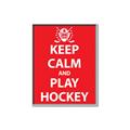 Picture of Keep Calm Play Hockey Red _GroupedProduct_Rectangle_Portrait_Mini_ _GroupedProduct_Rectangle_Portrait_Canvas_Framed_