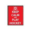 Picture of Keep Calm Play Hockey Red _GroupedProduct_Rectangle_Portrait_Mini_ _GroupedProduct_Rectangle_Portrait_Canvas_Framed_