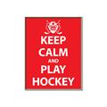Picture of Keep Calm Play Hockey Red _GroupedProduct_Rectangle_Portrait_Mini_ _GroupedProduct_Rectangle_Portrait_Canvas_Framed_