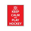 Picture of Keep Calm Play Hockey Red _GroupedProduct_Rectangle_Portrait_Mini_ _GroupedProduct_Rectangle_Portrait_Canvas_Framed_