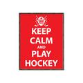 Picture of Keep Calm Play Hockey Red _GroupedProduct_Rectangle_Portrait_Mini_ _GroupedProduct_Rectangle_Portrait_Canvas_Framed_