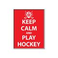 Picture of Keep Calm Play Hockey Red _GroupedProduct_Rectangle_Portrait_Mini_ _GroupedProduct_Rectangle_Portrait_Canvas_Framed_
