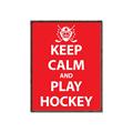 Picture of Keep Calm Play Hockey Red _GroupedProduct_Rectangle_Portrait_Mini_ _GroupedProduct_Rectangle_Portrait_Canvas_Framed_