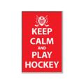 Picture of Keep Calm Play Hockey Red _GroupedProduct_Rectangle_Portrait_Mini_ _GroupedProduct_Rectangle_Portrait_Canvas_Framed_