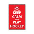 Picture of Keep Calm Play Hockey Red _GroupedProduct_Rectangle_Portrait_Mini_ _GroupedProduct_Rectangle_Portrait_Canvas_Framed_