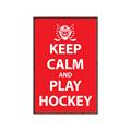 Picture of Keep Calm Play Hockey Red _GroupedProduct_Rectangle_Portrait_Mini_ _GroupedProduct_Rectangle_Portrait_Canvas_Framed_