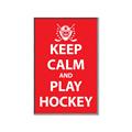 Picture of Keep Calm Play Hockey Red _GroupedProduct_Rectangle_Portrait_Mini_ _GroupedProduct_Rectangle_Portrait_Canvas_Framed_