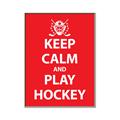 Picture of Keep Calm Play Hockey Red _GroupedProduct_Rectangle_Portrait_Mini_ _GroupedProduct_Rectangle_Portrait_Canvas_Framed_