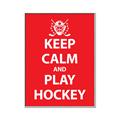Picture of Keep Calm Play Hockey Red _GroupedProduct_Rectangle_Portrait_Mini_ _GroupedProduct_Rectangle_Portrait_Canvas_Framed_