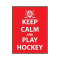 Picture of Keep Calm Play Hockey Red _GroupedProduct_Rectangle_Portrait_Mini_ _GroupedProduct_Rectangle_Portrait_Canvas_Framed_