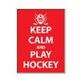 Picture of Keep Calm Play Hockey Red _GroupedProduct_Rectangle_Portrait_Mini_ _GroupedProduct_Rectangle_Portrait_Canvas_Framed_