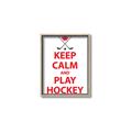 Picture of Keep Calm Play Hockey White  _GroupedProduct_Rectangle_Portrait_Mini_ _GroupedProduct_Rectangle_Portrait_Canvas_Framed_