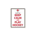 Picture of Keep Calm Play Hockey White  _GroupedProduct_Rectangle_Portrait_Mini_ _GroupedProduct_Rectangle_Portrait_Canvas_Framed_