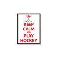 Picture of Keep Calm Play Hockey White  _GroupedProduct_Rectangle_Portrait_Mini_ _GroupedProduct_Rectangle_Portrait_Canvas_Framed_