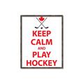 Picture of Keep Calm Play Hockey White  _GroupedProduct_Rectangle_Portrait_Mini_ _GroupedProduct_Rectangle_Portrait_Canvas_Framed_