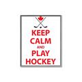 Picture of Keep Calm Play Hockey White  _GroupedProduct_Rectangle_Portrait_Mini_ _GroupedProduct_Rectangle_Portrait_Canvas_Framed_