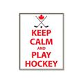 Picture of Keep Calm Play Hockey White  _GroupedProduct_Rectangle_Portrait_Mini_ _GroupedProduct_Rectangle_Portrait_Canvas_Framed_