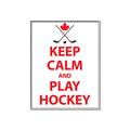 Picture of Keep Calm Play Hockey White  _GroupedProduct_Rectangle_Portrait_Mini_ _GroupedProduct_Rectangle_Portrait_Canvas_Framed_