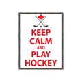 Picture of Keep Calm Play Hockey White  _GroupedProduct_Rectangle_Portrait_Mini_ _GroupedProduct_Rectangle_Portrait_Canvas_Framed_