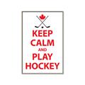 Picture of Keep Calm Play Hockey White  _GroupedProduct_Rectangle_Portrait_Mini_ _GroupedProduct_Rectangle_Portrait_Canvas_Framed_