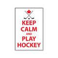 Picture of Keep Calm Play Hockey White  _GroupedProduct_Rectangle_Portrait_Mini_ _GroupedProduct_Rectangle_Portrait_Canvas_Framed_
