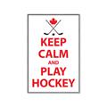 Picture of Keep Calm Play Hockey White  _GroupedProduct_Rectangle_Portrait_Mini_ _GroupedProduct_Rectangle_Portrait_Canvas_Framed_