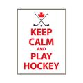 Picture of Keep Calm Play Hockey White  _GroupedProduct_Rectangle_Portrait_Mini_ _GroupedProduct_Rectangle_Portrait_Canvas_Framed_