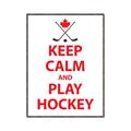 Picture of Keep Calm Play Hockey White  _GroupedProduct_Rectangle_Portrait_Mini_ _GroupedProduct_Rectangle_Portrait_Canvas_Framed_