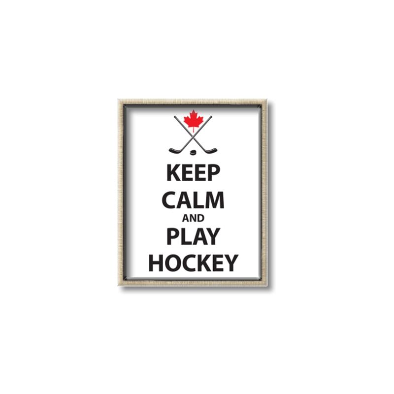 Picture of Keep Calm Play Hockey Black  _GroupedProduct_Rectangle_Portrait_Mini_ _GroupedProduct_Rectangle_Portrait_Canvas_Framed_