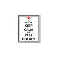 Picture of Keep Calm Play Hockey Black  _GroupedProduct_Rectangle_Portrait_Mini_ _GroupedProduct_Rectangle_Portrait_Canvas_Framed_