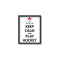 Picture of Keep Calm Play Hockey Black  _GroupedProduct_Rectangle_Portrait_Mini_ _GroupedProduct_Rectangle_Portrait_Canvas_Framed_