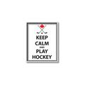 Picture of Keep Calm Play Hockey Black  _GroupedProduct_Rectangle_Portrait_Mini_ _GroupedProduct_Rectangle_Portrait_Canvas_Framed_