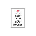 Picture of Keep Calm Play Hockey Black  _GroupedProduct_Rectangle_Portrait_Mini_ _GroupedProduct_Rectangle_Portrait_Canvas_Framed_