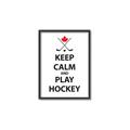 Picture of Keep Calm Play Hockey Black  _GroupedProduct_Rectangle_Portrait_Mini_ _GroupedProduct_Rectangle_Portrait_Canvas_Framed_