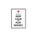Picture of Keep Calm Play Hockey Black  _GroupedProduct_Rectangle_Portrait_Mini_ _GroupedProduct_Rectangle_Portrait_Canvas_Framed_