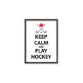 Picture of Keep Calm Play Hockey Black  _GroupedProduct_Rectangle_Portrait_Mini_ _GroupedProduct_Rectangle_Portrait_Canvas_Framed_