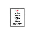 Picture of Keep Calm Play Hockey Black  _GroupedProduct_Rectangle_Portrait_Mini_ _GroupedProduct_Rectangle_Portrait_Canvas_Framed_