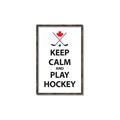 Picture of Keep Calm Play Hockey Black  _GroupedProduct_Rectangle_Portrait_Mini_ _GroupedProduct_Rectangle_Portrait_Canvas_Framed_