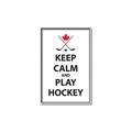 Picture of Keep Calm Play Hockey Black  _GroupedProduct_Rectangle_Portrait_Mini_ _GroupedProduct_Rectangle_Portrait_Canvas_Framed_