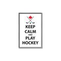 Picture of Keep Calm Play Hockey Black  _GroupedProduct_Rectangle_Portrait_Mini_ _GroupedProduct_Rectangle_Portrait_Canvas_Framed_
